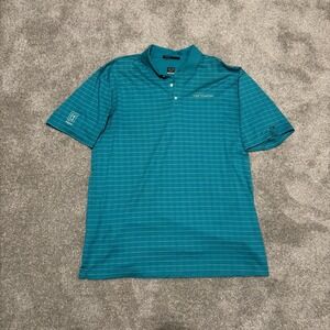 Vtg Nike Golf Tiger Woods Polo TPC Sawgrass The players Championship 2XL Blue